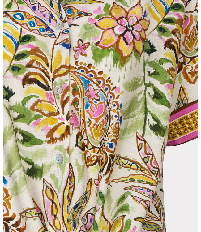 Esqualo Blouse knot Jungle print Print 34