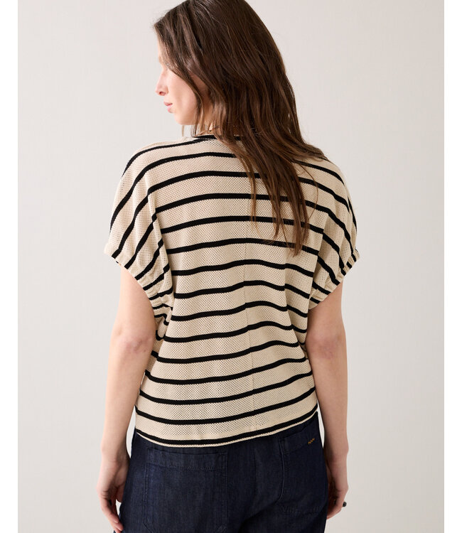 Summum Woman Top Striped gauze