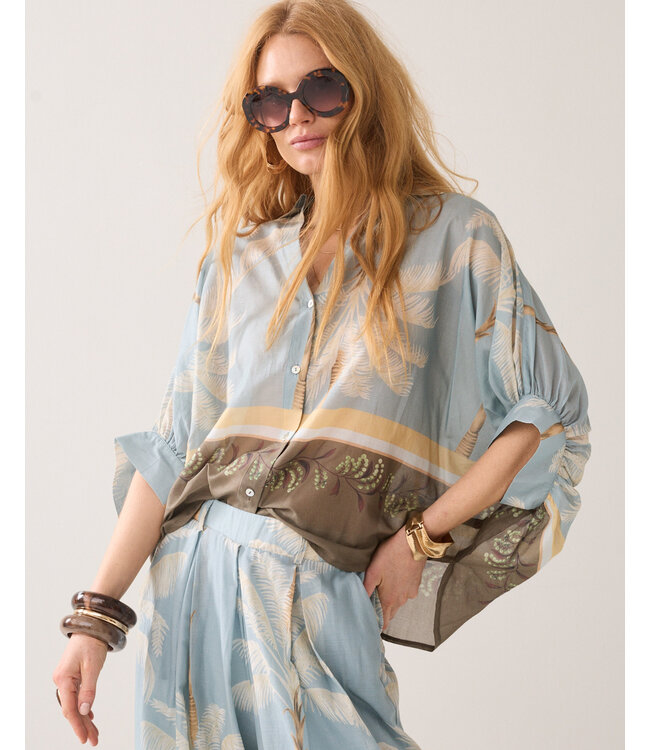 Summum Woman Blouse Palmtree print