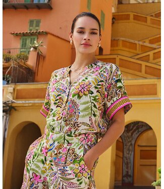 Esqualo Blouse knot Jungle print - Print