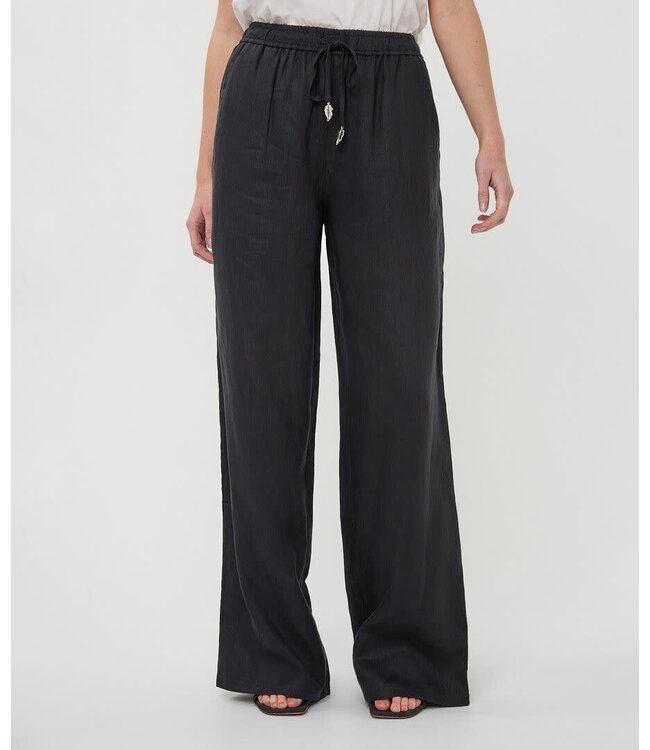 Esqualo Trousers linen - Black