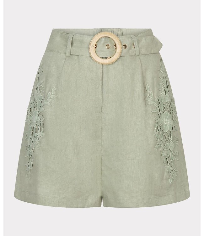 Esqualo Shorts linen - Soft Green