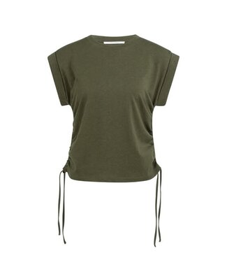 YAYA Top with cords - ARMY GREEN