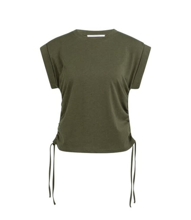 YAYA Top with cords - ARMY GREEN