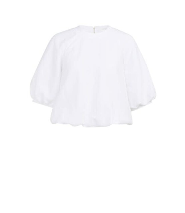 YAYA Woven balloon t-shirt - PURE WHITE