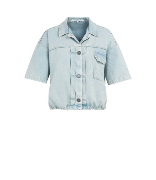 YAYA Colored worker denim jacket - LIGHT DENIM