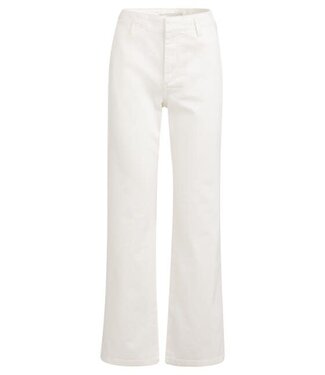 YAYA Chino jeans with straight legs and welt pockets (L32) - OFF WHITE DENIM