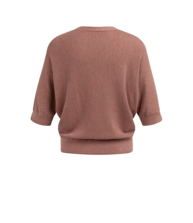 YAYA Batwing cardigan in textured knit - BURLWOOD PINK MELANGE