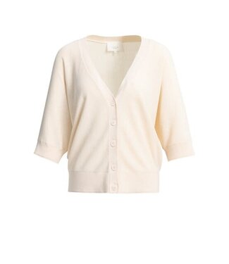 YAYA Batwing cardigan in textured knit - CLOUD CREME WHITE MELANGE