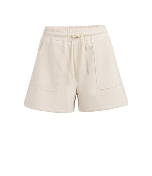 YAYA Jersey short with cargo pockets and elastic waist - CLOUD CREME WHITE