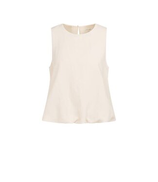 YAYA Woven balloon top - CLOUD CREME WHITE