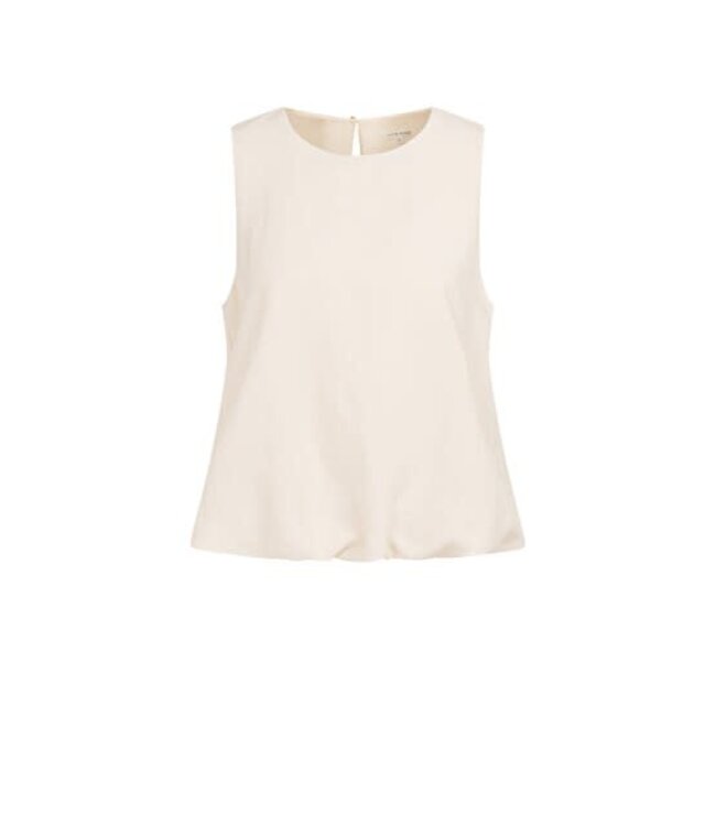 YAYA Woven balloon top - CLOUD CREME WHITE