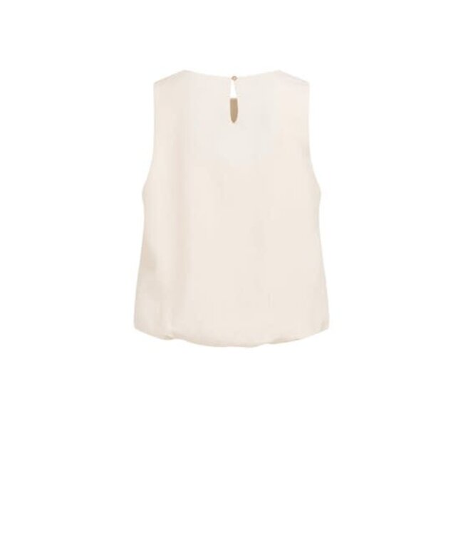 YAYA Woven balloon top - CLOUD CREME WHITE