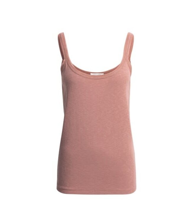 YAYA Singlet with mesh edge - BURLWOOD PINK