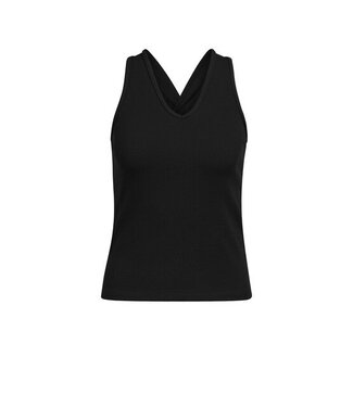 YAYA Singlet with fancy racerback - BLACK