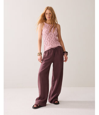Summum Woman Wideleg pant Light linen