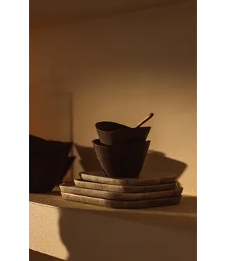 YAYA Small mango wood bowl - DARK BROWN