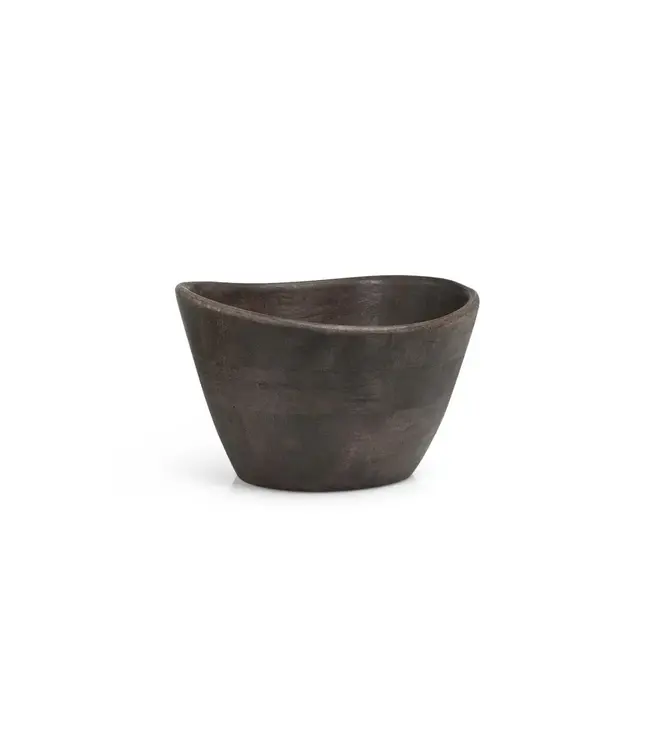 YAYA Small mango wood bowl - DARK BROWN