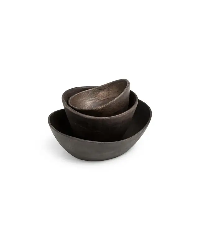 YAYA Mini mango wood bowl - DARK BROWN