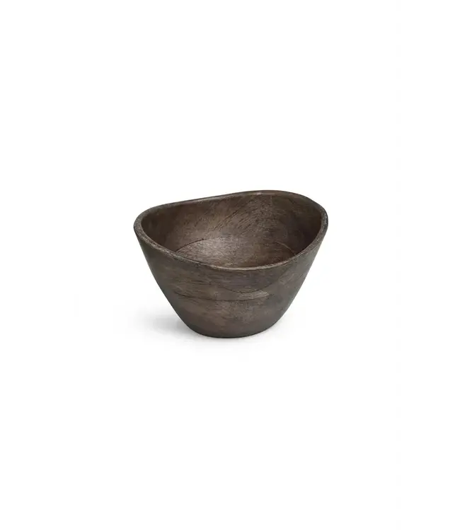 YAYA Mini mango wood bowl - DARK BROWN