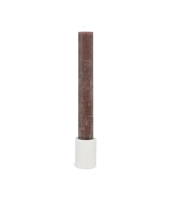 YAYA Cylindrical sandstone candle holder - 8x6 cm - NATURAL