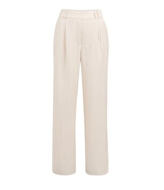 YAYA Woven wide leg trousers with pleaths - L32 - CLOUD CREME WHITE