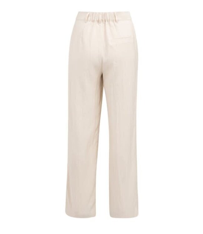 YAYA Woven wide leg trousers with pleaths - L32 - CLOUD CREME WHITE