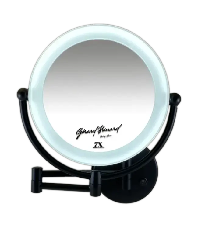 Gerard Brinard Wandspiegel met verlichting zwart 22cm/7x V009514