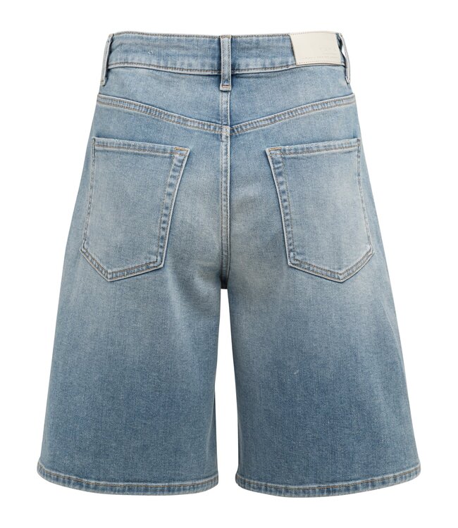 YAYA Denim bermuda shorts with regular fit - MID BLUE DENIM