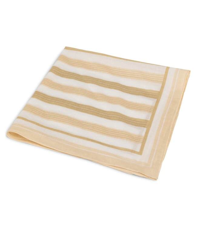 YAYA Bandana scarf with striped print - SAFARI BROWN DESSIN