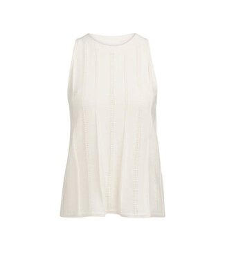 YAYA Sleeveless knitted top with textured pattern - MILK BEIGE