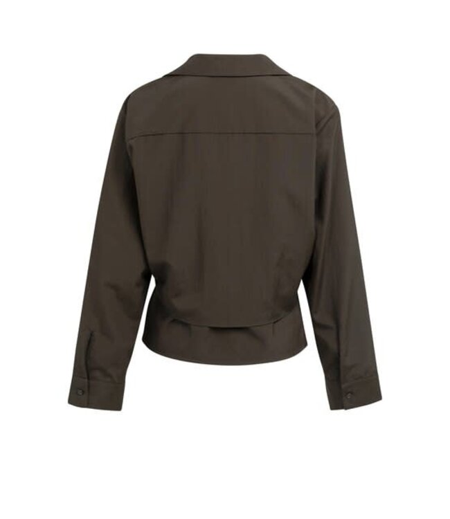 YAYA Knotted blouse with matching sleeveless top - DELICIOSO BROWN