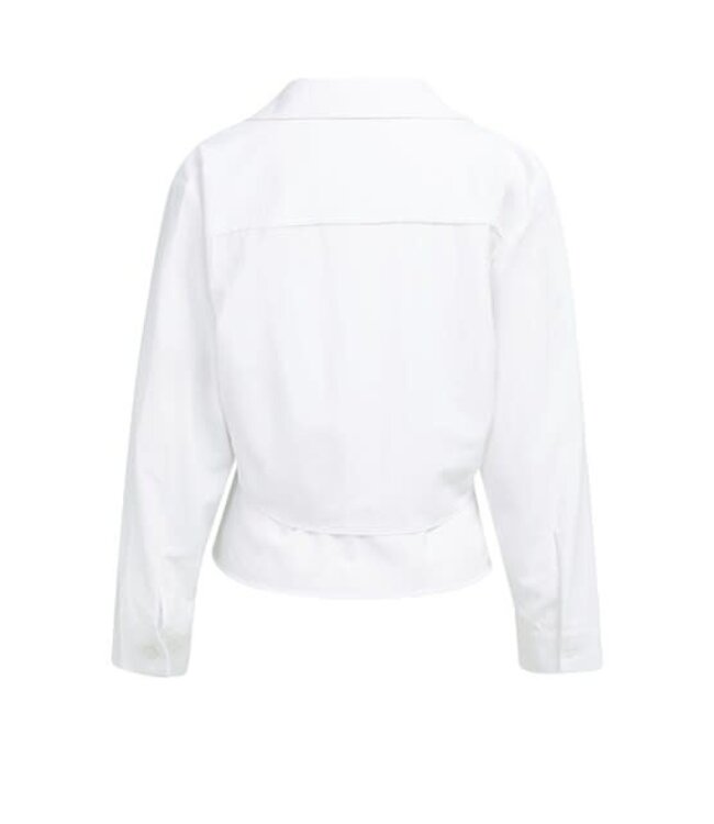 YAYA Knotted blouse with matching sleeveless top - PURE WHITE