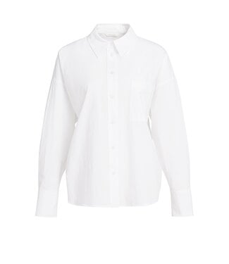 YAYA Loose fit cotton shirt - PURE WHITE