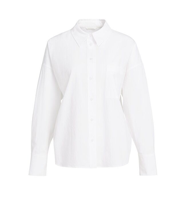 YAYA Loose fit cotton shirt - PURE WHITE