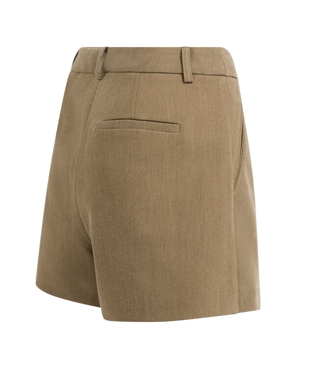 YAYA Woven mini skort with pleaths - TEAK BROWN
