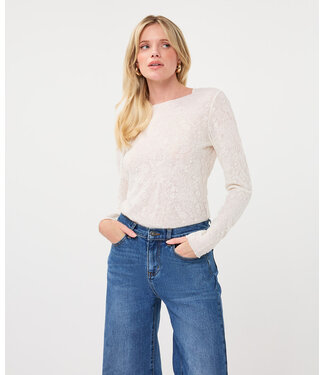 Esqualo Top l/slve fancy - Off White