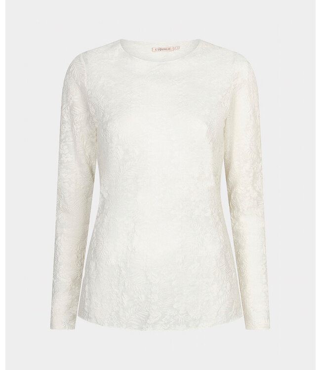 Esqualo Top l/slve fancy - Off White