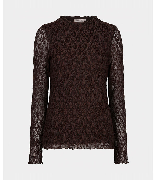 Esqualo Top l/slve lace - Cacao