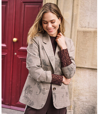 Esqualo Blazer paisley check - Print