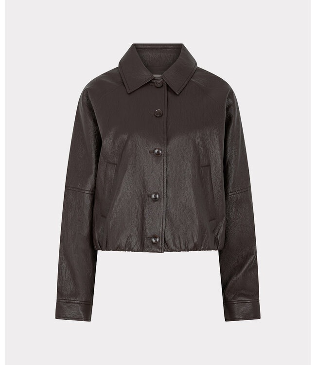 Esqualo Jacket balloon PU crinkle - Cacao
