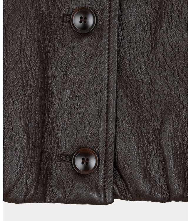 Esqualo Jacket balloon PU crinkle - Cacao