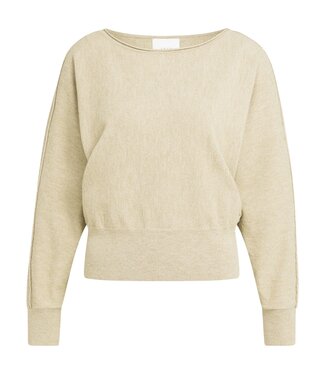 YAYA Boatneck sweater long sleeve - OLIVE GRAY GREEN YAYA Boatneck sweater long sleeve - OLIVE GRAY GREEN