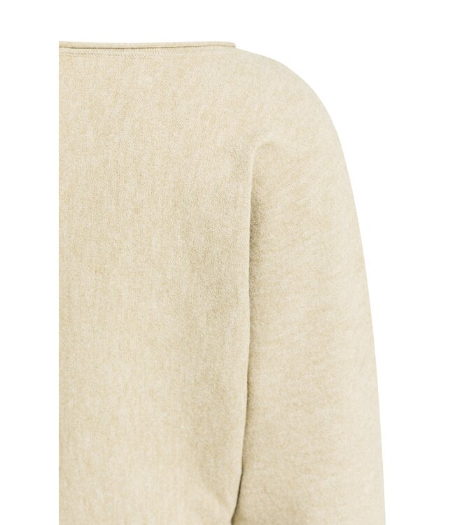 YAYA Boatneck sweater long sleeve - OLIVE GRAY GREEN