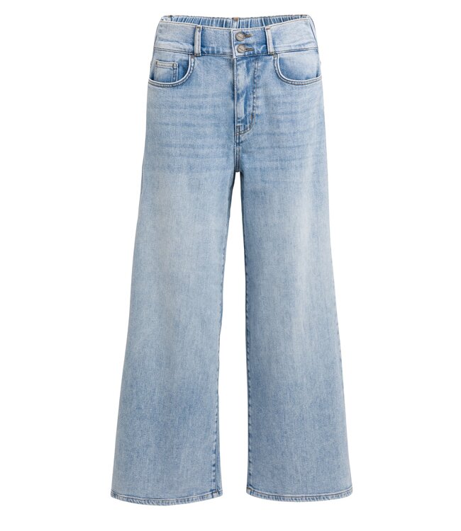 YAYA Loose fit denim w. special waistband - L32 - LIGHT BLUE DENIM