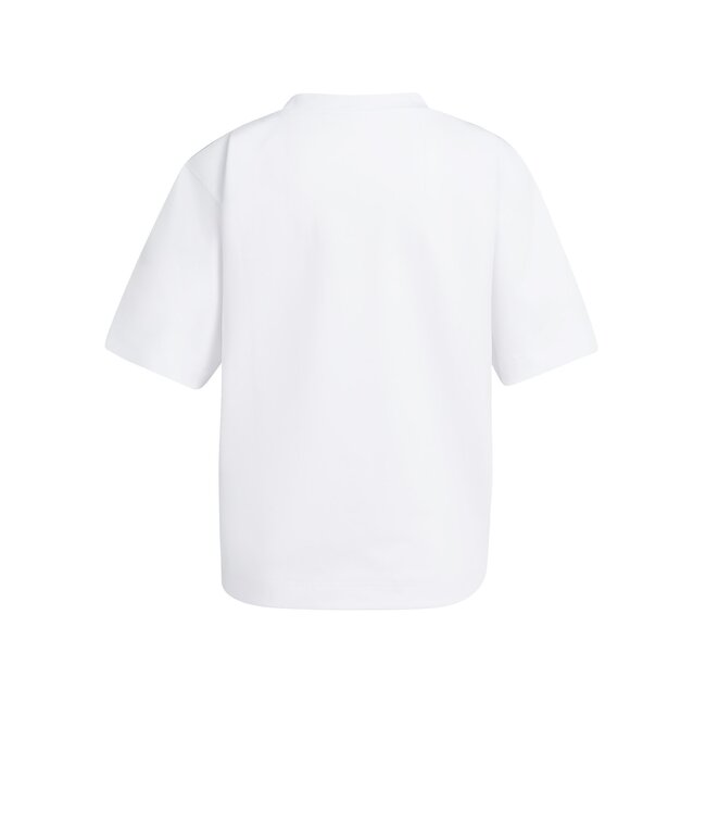 YAYA T-shirt with half sleeve - PURE WHITE
