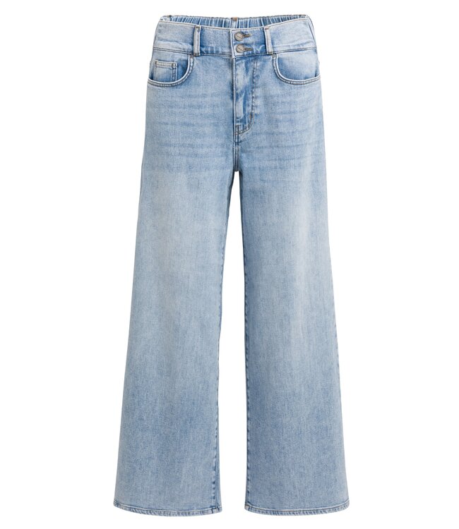 YAYA Loose fit denim w. special waistband - L34 - LIGHT BLUE DENIM