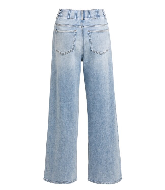 YAYA Loose fit denim w. special waistband - L34 - LIGHT BLUE DENIM