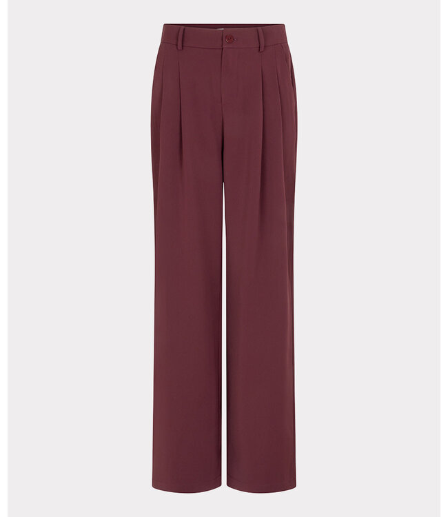Esqualo Trousers wide leg - Merlot