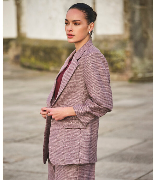 Esqualo Blazer fancy strass - Merlot